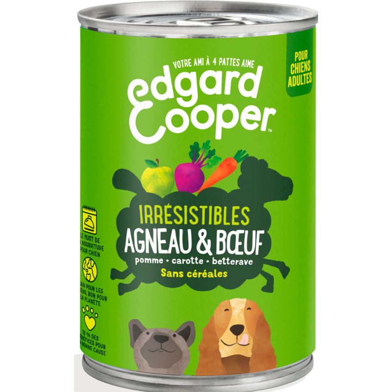 Boîtes Adult Agneau & Boeuf 400gr - Edgard & Cooper Boîtes Adult Agneau & Boeuf 400gr - Edgard & Cooper