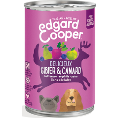 Boîtes Adult Gibier & Canard 400gr - Edgard & Cooper à 3,90 € - Edgard & Cooper - 9485331 - Edgard & Cooper
