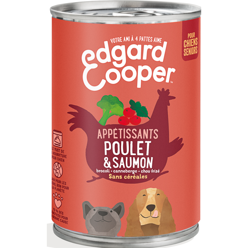 Boîtes Senior Poulet & Saumon 400gr - Edgard & Cooper Boîtes Senior Poulet & Saumon 400gr - Edgard & Cooper
