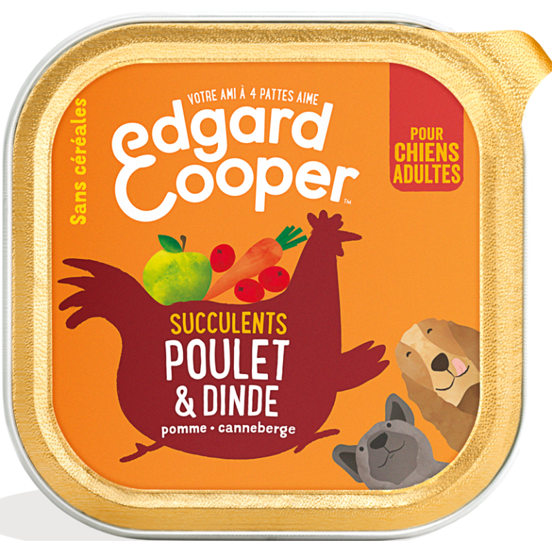 Barquette Adult Poulet & Dinde 150gr - Edgard & Cooper 9485379 Edgard & Cooper 1,90 € Ornibird