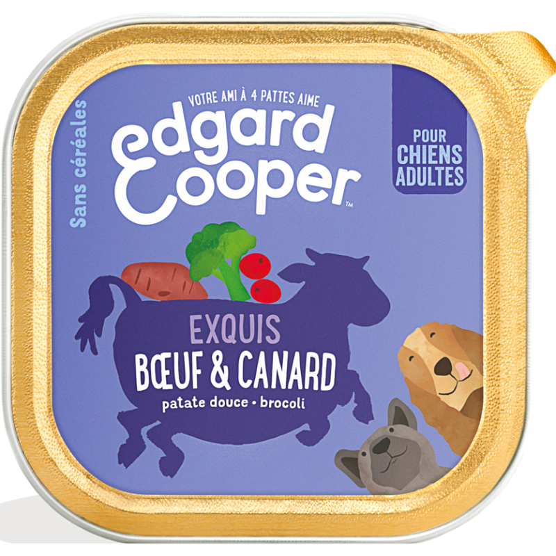 Barquette Adult Bœuf & Canard 150gr - Edgard & Cooper Barquette Adult Bœuf & Canard 150gr - Edgard & Cooper