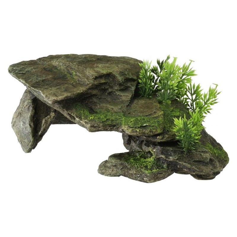 Stone with plants gris 28,5x16,5x10,5cm - Aqua Della 234/105283 Aqua Della 26,53 € Ornibird