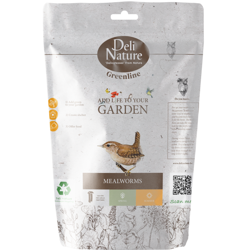 Greenline Mealworms 200gr - Deli Nature Greenline Mealworms 200gr - Deli Nature