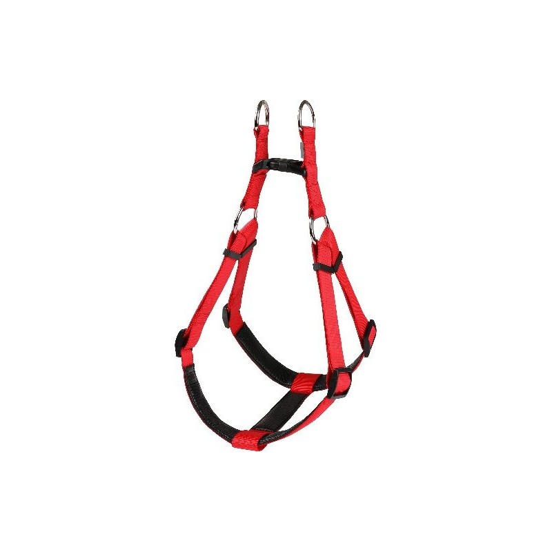 FIN DE SERIE - Harnais Basic Confort Rouge 40mm 96/120cm - Wouapy FIN DE SERIE - Harnais Basic Confort Rouge 40mm 96/120cm - Wouapy
