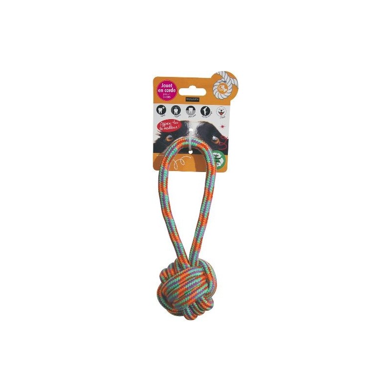 Cassagne corde à noeud coton recyclé 31cm - Wouapy