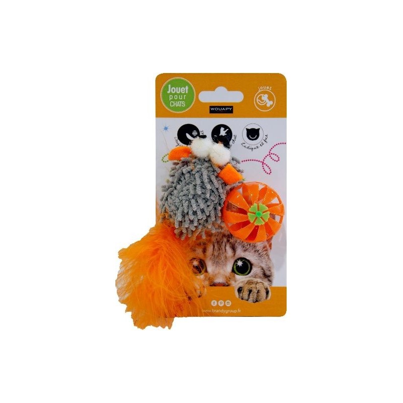 Souris à poil + Balle plastique - Wouapy