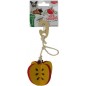 Pomme bois à suspendre 7x7x7cm
