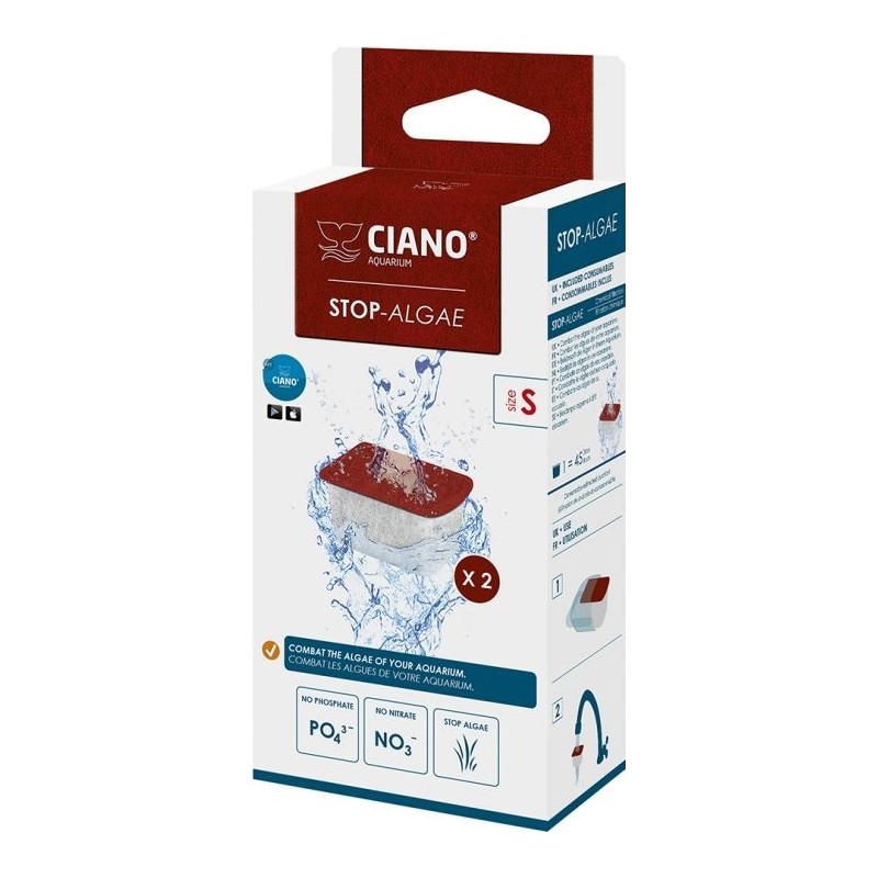 Stop-algea small 2st Rouge 3,8x3x2,3cm - Ciano 77560020 Ciano 9,95 € Ornibird