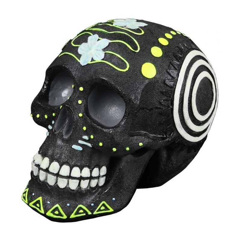 Dia De Los Muertos Crâne 4 Multicolore 16,7x11,7x13,2cm - Aqua Della
