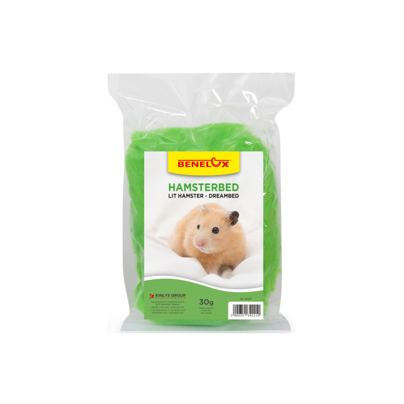 Lit Hamster Funny viscose Vert 30gr 34221 Kinlys 2,10 € Ornibird