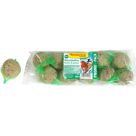 10 boules de graisses 90gr à 2,45 € - Kinlys - 14909 - Oiseaux de la nature