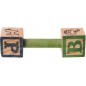 ABC Wood Barbell - Back Zoo Nature ABC Wood Barbell - Back Zoo Nature