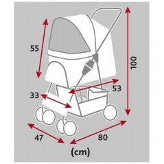 Poussette avec 4 roues - Trixie - 79,95 € - Trixie - 4011905289595 - Ornibird SRL