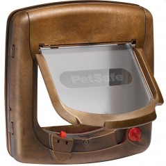 PetSafe Staywell Chatière Deluxe à verrouillage magnétique 4 positions Grain de bois 24,1x25,2cm - Pet Solutions 420SGIFD Pet...