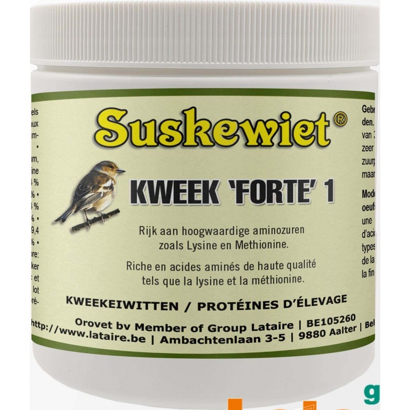 Kweek 'Forte'1 - Riche en acides aminés de haute qualité 120g - Suskewiet Kweek 'Forte'1 - Riche en acides aminés de haute qualité 120g - Suskewiet
