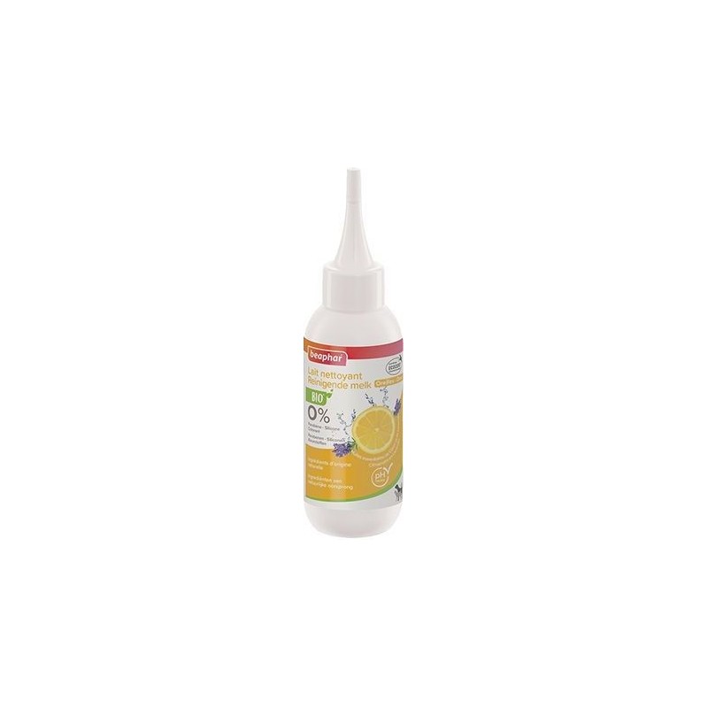 Lait nettoyant pour oreilles chien & chat Citron Bio et Lavandin 100ml - Beaphar Lait nettoyant pour oreilles chien & chat Citron Bio et Lavandin 100ml - Beaphar