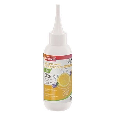 Lait nettoyant pour oreilles chien & chat Citron Bio et Lavandin 100ml - Beaphar à 9,95 € - Beaphar - 17377 - Soins pour orei...