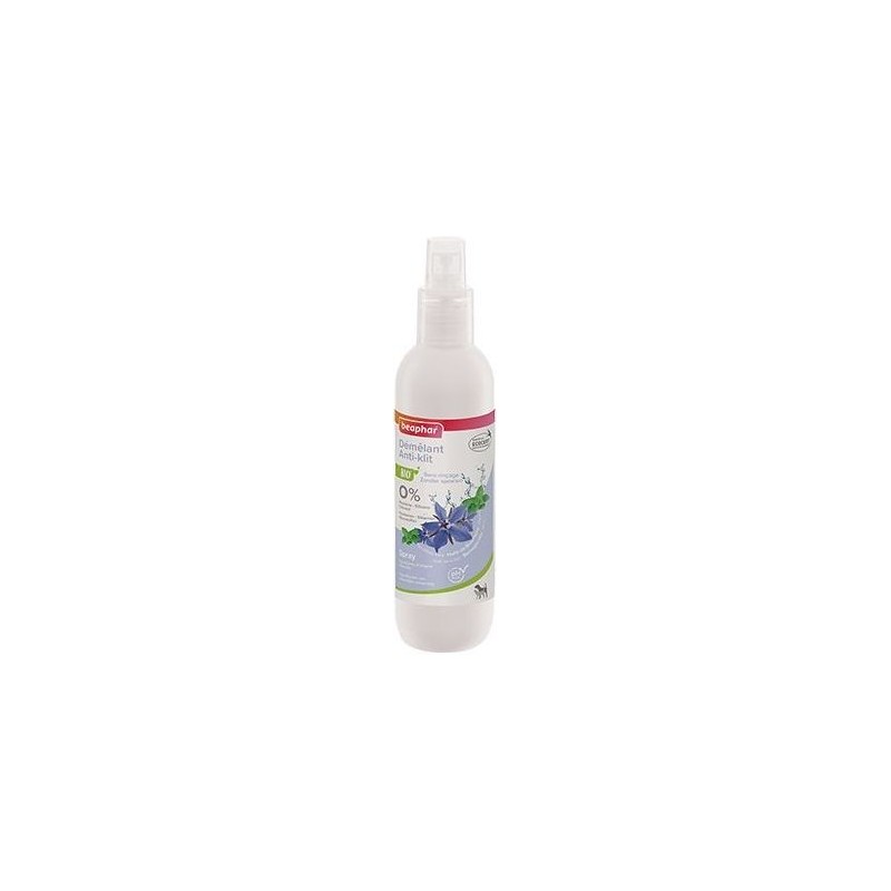 Spray démêlant Bio pour chien et chat à base d'Aloe Vera Bio, d'huile de Bourrache Bio et de Menthe Bio 200ml - Beaphar Spray démêlant Bio pour chien et chat à base d'Aloe Vera Bio, d'huile de Bourrache Bio et de Menthe Bio 200ml - Beaphar