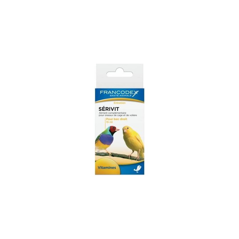Serivit, vitamines pour un équilibre nutritionnel optimal 15ml - Francodex Serivit, vitamines pour un équilibre nutritionnel optimal 15ml - Francodex
