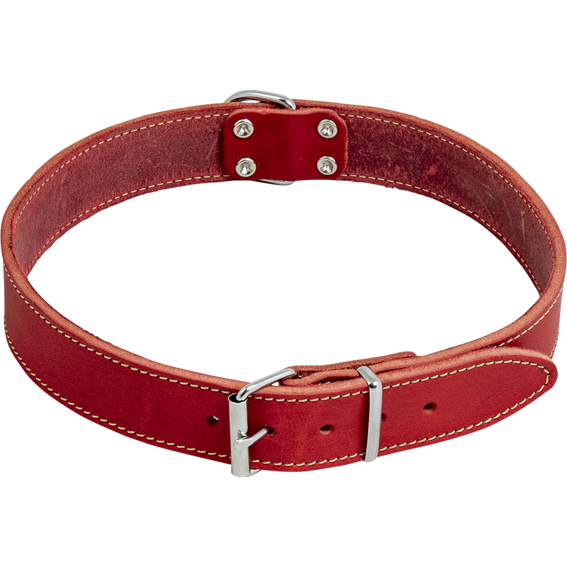 Cuir Gras Collier Rouge-30mmx60cm/tour de cou 46-53cm - Jack and Vanilla Cuir Gras Collier Rouge-30mmx60cm/tour de cou 46-53cm - Jack and Vanilla