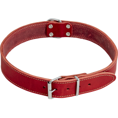 Cuir Gras Collier Rouge-18mmx45cm/tour de cou 34-38cm - Jack and Vanilla à 18,20 € - Jack and Vanilla - 45/7803 - Cuir de luxe