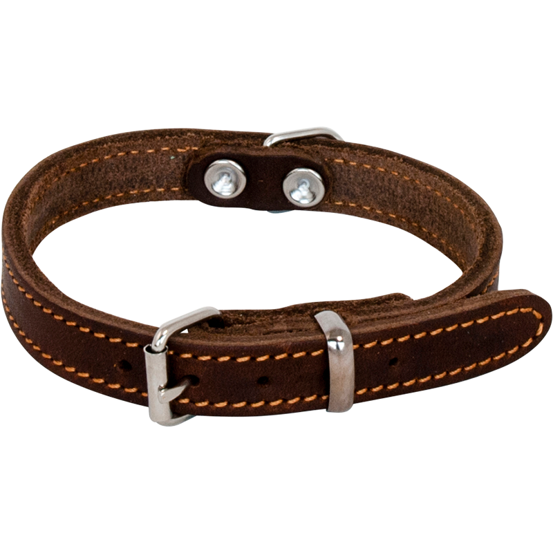 Cuir Gras Collier Brun-30mmx60cm/tour de cou 46-53cm - Jack and Vanilla