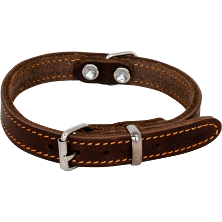Cuir Gras Collier Brun-14mmx35cm/tour de cou 26-30cm - Jack and Vanilla à 16,95 € - Jack and Vanilla - 45/7001A - Cuir de luxe
