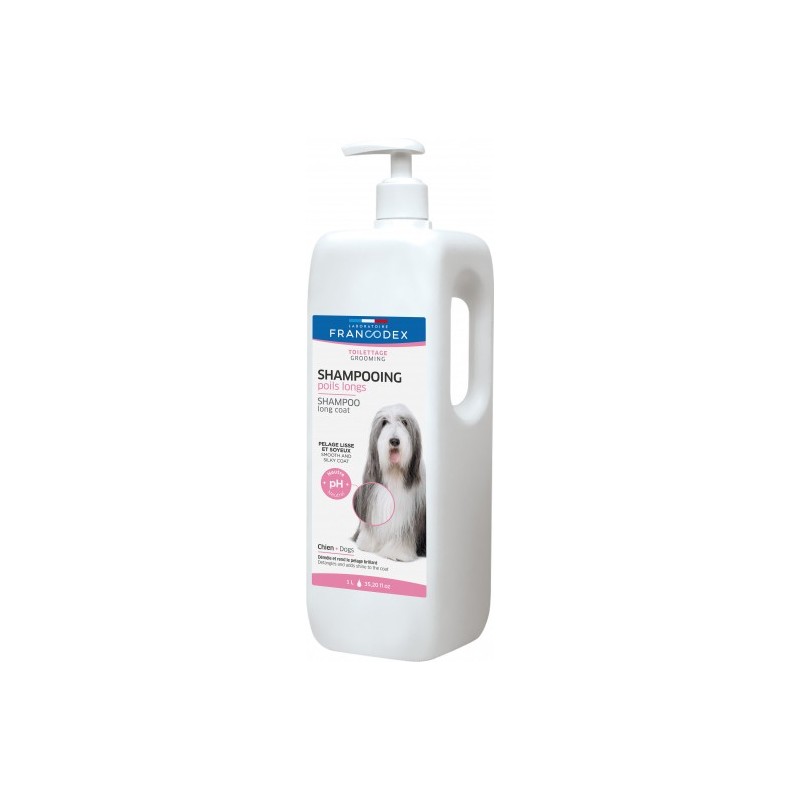 Shampooing Poils Longs pour chiens 1L - Francodex Shampooing Poils Longs pour chiens 1L - Francodex