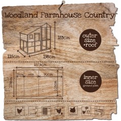 Poulailler FarmHouse Country 198x118x183cm - Woodland - 630,00 € - Duvo + - 5414365257514 - Ornibird SRL