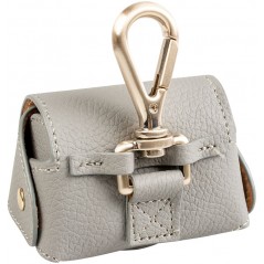 Distributeur sacs ramasse crottes similicuir Gris/Beige 6,5x8,5x9cm - Duvo+ - 12,95 € - Duvo + - 5414365372064 - Ornibird SRL