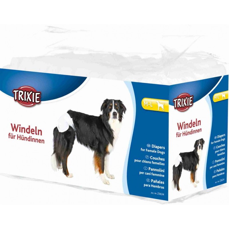 Couches pour chiens femelles M/L 36-52cm - Trixie 23634 Trixie 10,00 € Ornibird