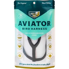 Harnais pour perroquet AVIATOR X-Small Noir à 39,95 € - The Aviator Flight Line - AV00107 - Harnais