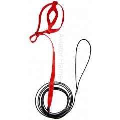 Harnais pour perroquet AVIATOR Mini Rouge à 39,95 € - The Aviator Flight Line - AV00168 - Harnais