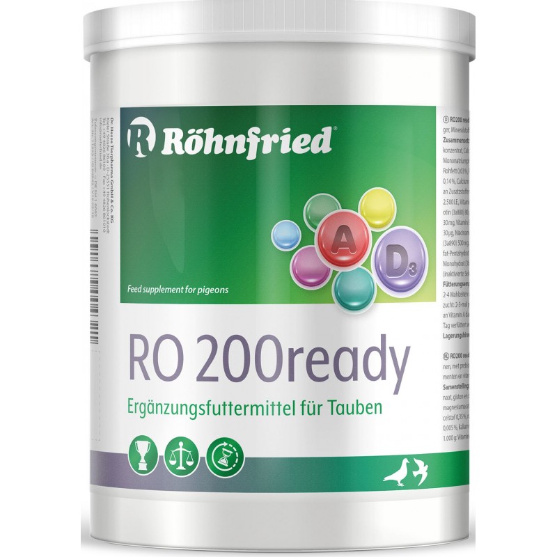 RO 200 Ready (poudre de condition, administrer sur les graines) 600gr - Rohnfried - Dr Hesse Tierpharma GmbH & Co. KG RO 200 Ready (poudre de condition, administrer sur les graines) 600gr - Rohnfried - Dr Hesse Tierpharma GmbH & Co. KG