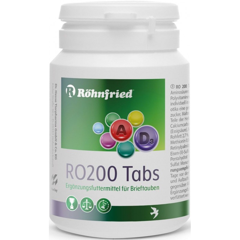 RO 200 Tabs (125 tabs, tablets for conditon) 50gr - Röhnfried - Dr. Hesse Tierpharma GmbH & Co. KG 79107 Röhnfried - Dr Hesse... RO 200 Tabs (125 tabs, tablets for conditon) 50gr - Röhnfried - Dr. Hesse Tierpharma GmbH & Co. KG 79107 Röhnfried - Dr Hesse...