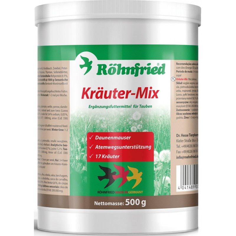 Krauter mix (herbes et de la terre minérale naturelle) 500gr - Röhnfried - Dr Hesse Tierpharma GmbH & Co. KG 79054 Röhnfried ...
