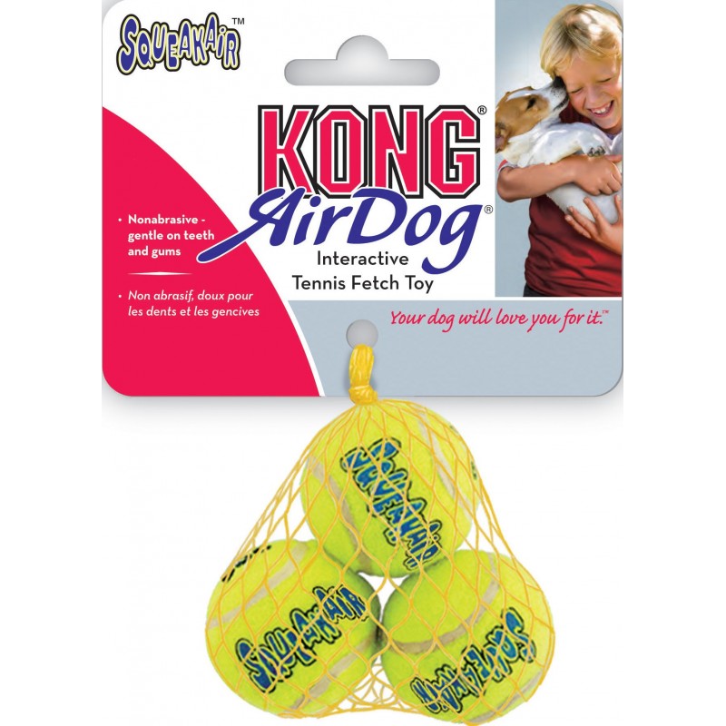 Kong Air Squeakair Ball 3pcs jaune M - Kong 74012063 Kong 7,35 € Ornibird