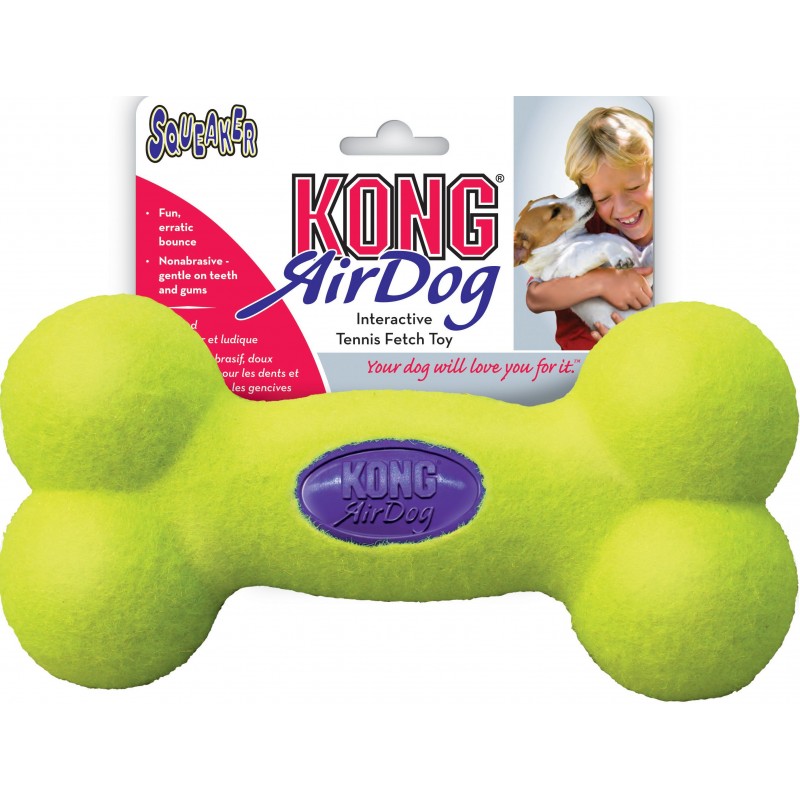 Kong Air Squeaker Bone jaune M - Kong