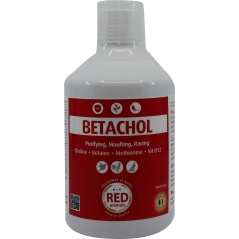 Betachol (red color with B-vitamins, liver, feather) 500ml - Red Pigeon for pigeons and birds 31101 Red Animals 14,90 € Ornibird