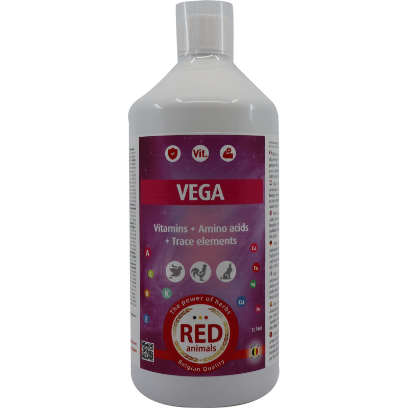 Vega (all included: vitamins, amino acids, electrolytes) 1L - Red Pigeon for pigeons and birds 31121 Red Animals 34,90 € Orni...