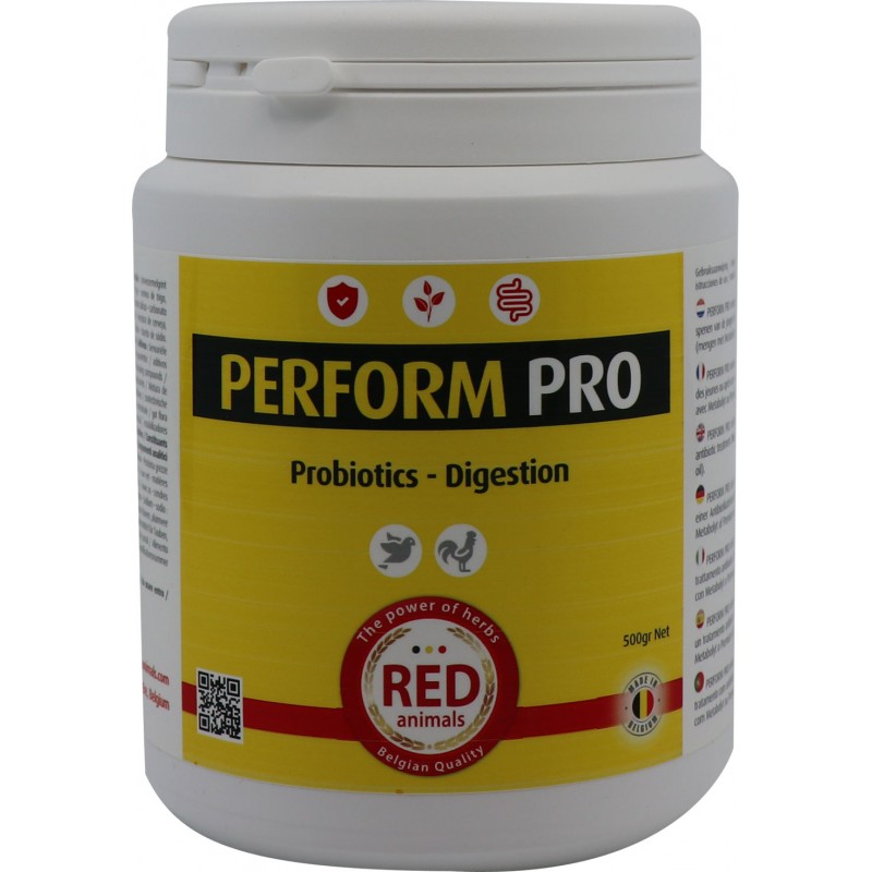 Perform Pro (argile verte, huiles essentielle, probiotiques) 500gr - Red Pigeon pour pigeons et oiseaux RP020 Red Animals 19,...