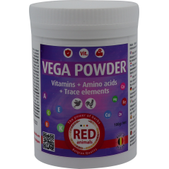 Vega Powder 100gr - Complex, hyper-concentrated vitamins - Red Pigeon for birds 31150 Red Animals 8,90 € Ornibird