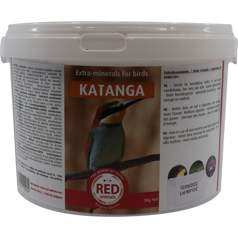 Katanga (mélange mineraux pour oiseaux) 3kg - Red Animals 21028 Red Animals 11,50 € Ornibird