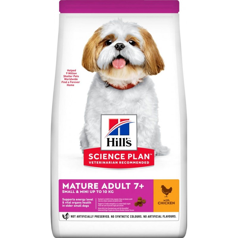 Science Plan aliment pour Chien Adulte Mature 7+ Small & Mini au Poulet 1,5kg - Hill's