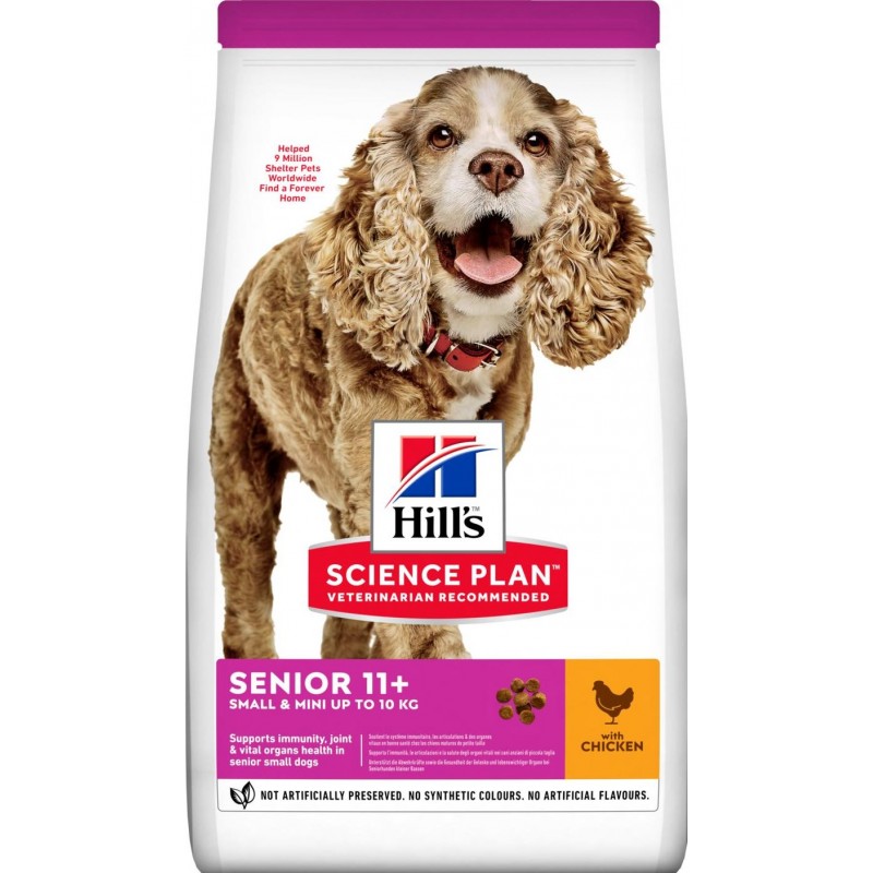 Science Plan aliment pour Chien Sénior 11+ Small & Mini au poulet 1,5kg - Hill's Science Plan aliment pour Chien Sénior 11+ Small & Mini au poulet 1,5kg - Hill's