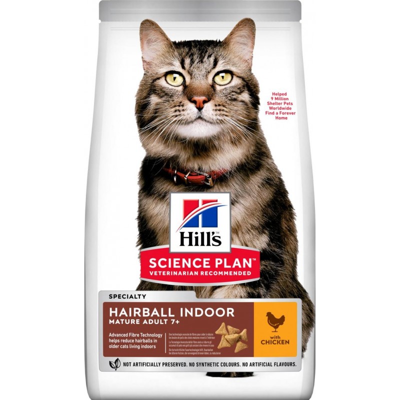 Science Plan aliment pour Chat Adulte Mature Hairball Indoor au Poulet 1,5kg - Hill's 604490 Hill's 29,50 € Ornibird