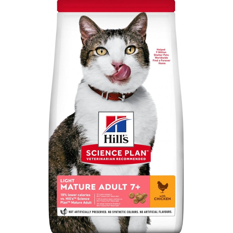 Science Plan aliment pour Chat Adulte Mature Light Poulet 1,5kg - Hill's Science Plan aliment pour Chat Adulte Mature Light Poulet 1,5kg - Hill's
