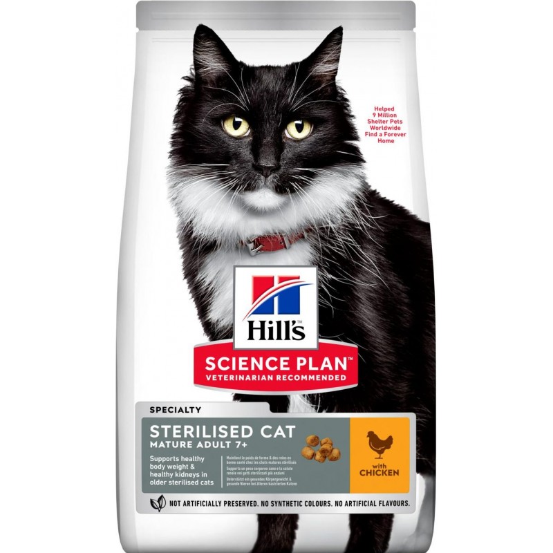 Science Plan aliment pour Chat Adulte Mature Stérilisé Poulet 1,5kg - Hill's Science Plan aliment pour Chat Adulte Mature Stérilisé Poulet 1,5kg - Hill's