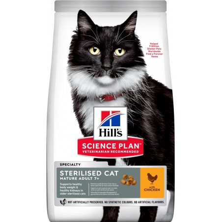Science Plan aliment pour Chat Adulte Mature Stérilisé Poulet 1,5kg - Hill's à 28,50 € - Hill's - 604133 - Hill's
