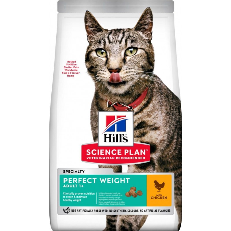 Science Plan aliment pour Chat Adulte Perfect Weight au Poulet 1,5kg - Hill's